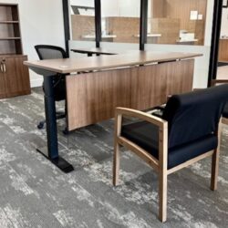 Walnut Height adjustable L shape