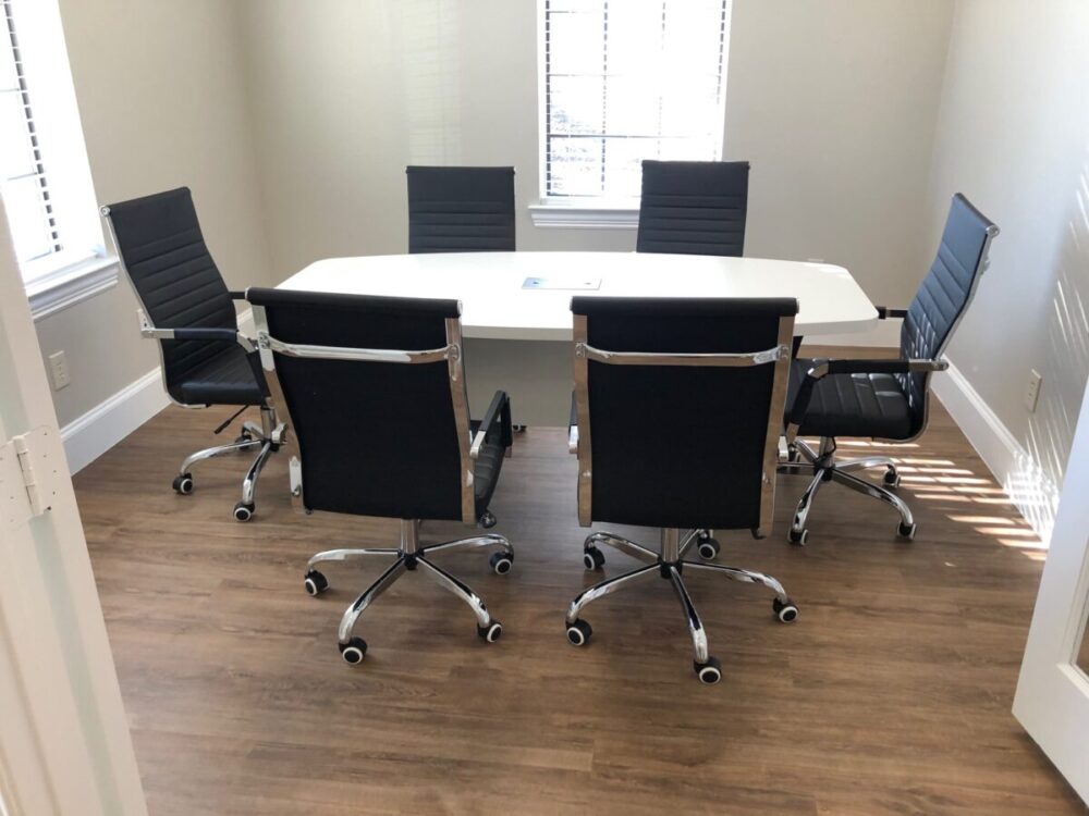 White Boat Shape Conference Table 6ft - Slab base $469