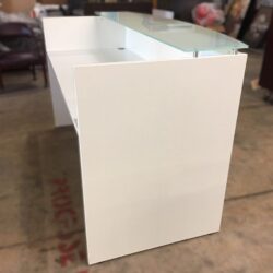 White Reception With Glass Counter