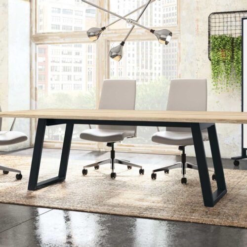 Conference Table with Metal Base | JS206