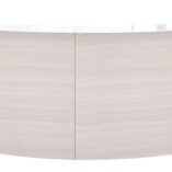 two person reception desk Blanc de gris finish