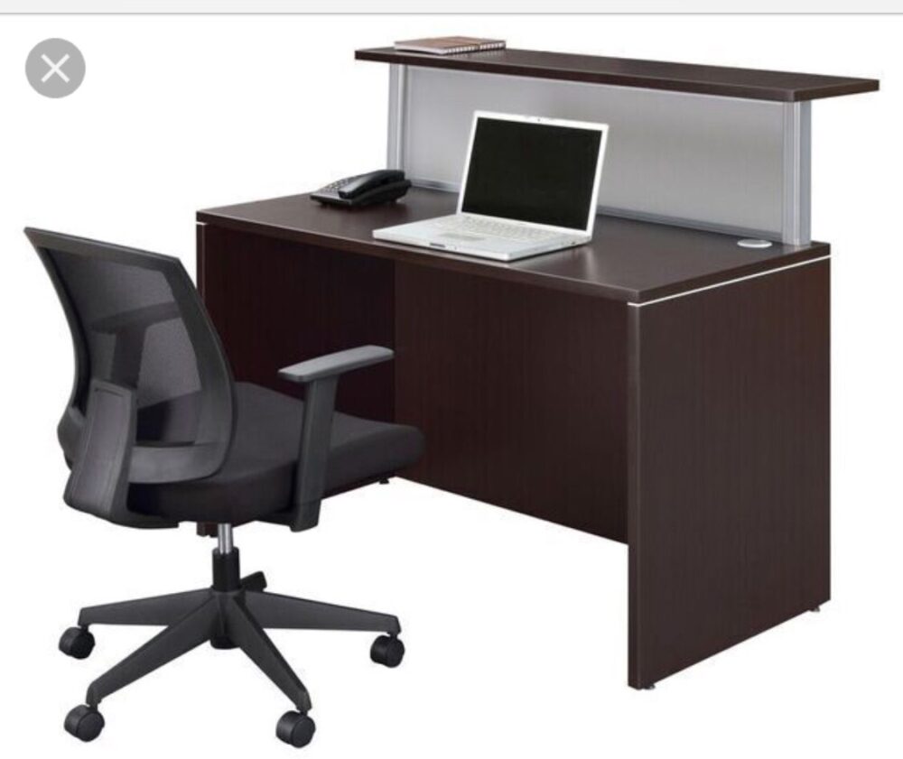 Espresso 4ft Reception Desk Espresso 4ft Reception Desk