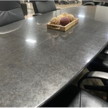 Preowned Black Granite Conference Table