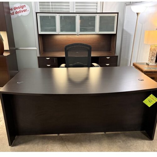 Used-Desk Credenza with Hutch Set-ULDC-20