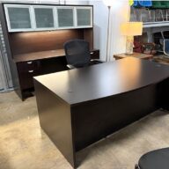 ULDC 20 Espresso Desk Credenza Set a