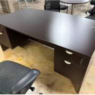 ULDC 20 Espresso Desk Credenza Set b