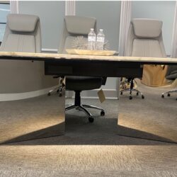 Pre owned white marble conference table UMCT13