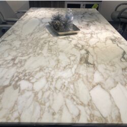 Pre owned white marble conference table UMCT13