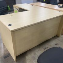 Maple L Shaped Desk Preowned
