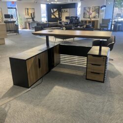 Modern Rustic Electric L Shape Desk