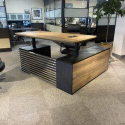 Modern Rustic Electric L Shape Desk