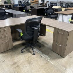 Used office desk Walnut L Shape 30x72