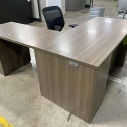 Used office desk Walnut L Shape 30x72
