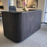 Reception Desk Black and Gray with LED lights
