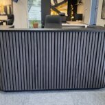 Reception Desk Black and Gray with LED lights a