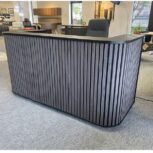 Reception Desk Black and Gray with LED lights b