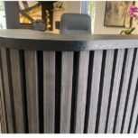 Reception Desk Black and Gray with LED lights c