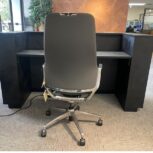 Reception Desk Black and Gray with LED lights d