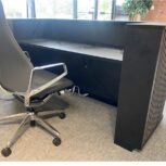Reception Desk Black and Gray with LED lights e