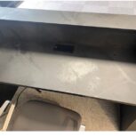 Reception Desk Black and Gray with LED lights f