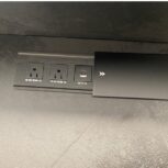 Reception Desk Black and Gray with LED lights h