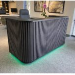 Reception Desk Black and Gray with LED lights k