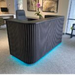 Reception Desk Black and Gray with LED lights m