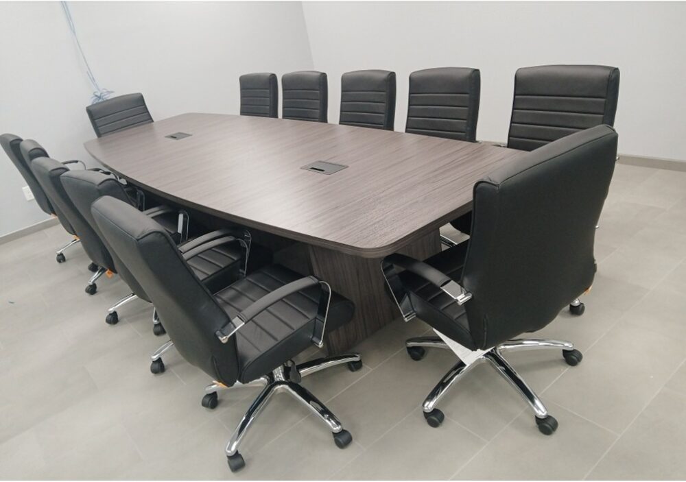 12ft Boat Shape Coastal Gray confernce table with Chairs $249ea 12ft Boat Shape Coastal Gray confernce table with Chairs $249ea