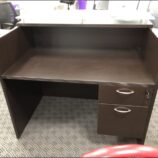 4ft Espresso Reception Desk