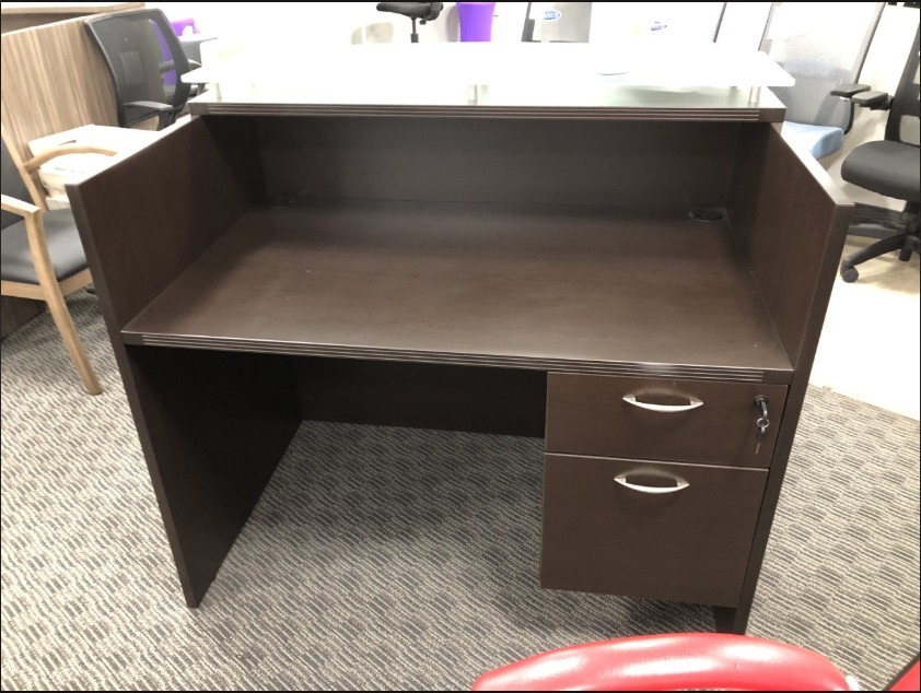 4ft Espresso Reception Desk 4ft Espresso Reception Desk