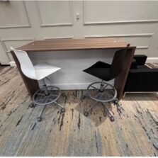 Bar Height Table and chairs Noce finish 6ft x 42h