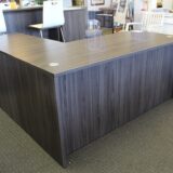 Coastal Gray L Shape with two hanging File cabinets