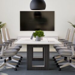 Conference Table with Open leg Base in Grigio Gray finish b