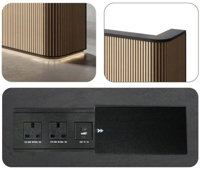 Curved Reception Desk b Curved Reception Desk b