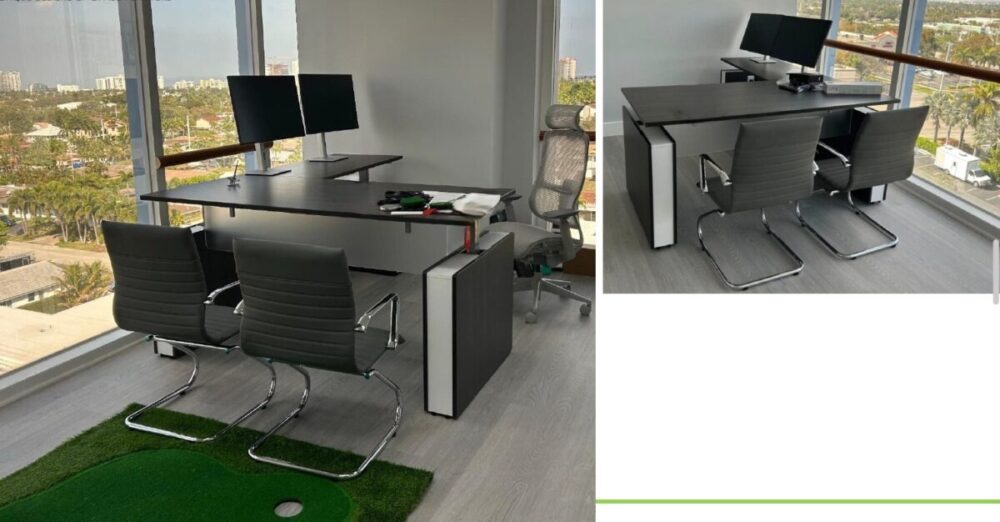 Electric L Shape with Acrylic Modesty in Grigio and Blanco Electric L Shape with Acrylic Modesty in Grigio and Blanco