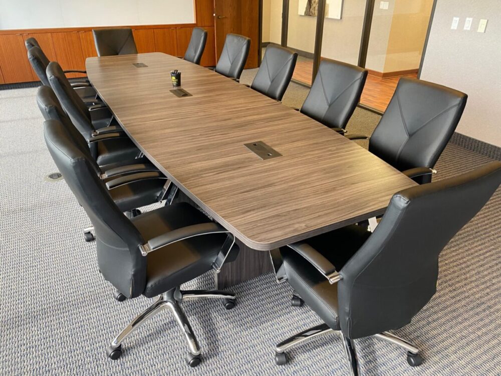 Gray 14ft Boat shape conference table b (2022_11_22 17_04_38 UTC) Gray 14ft Boat shape conference table b (2022_11_22 17_04_38 UTC)