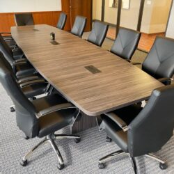 Gray 14ft Boat shape conference table b (2022_11_22 17_04_38 UTC)