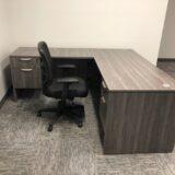 Gray L Shape with two hanging files
