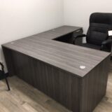 Gray L shape desk