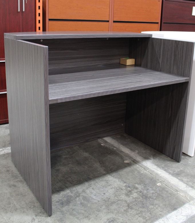 Reception Desk 4ft Gray finish a Reception Desk 4ft Gray finish a