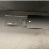 Reception Desk Black and Gray with LED lights h