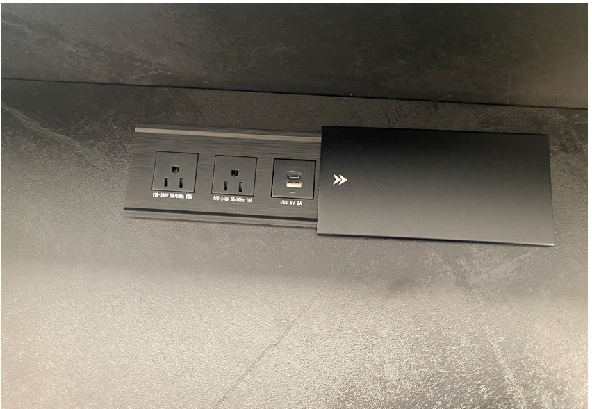 Reception Desk Black and Gray with LED lights h Reception Desk Black and Gray with LED lights h