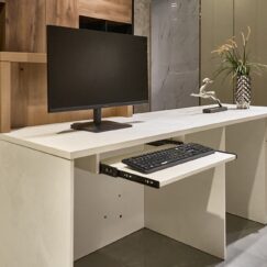 Reception Desk White and Oak 78in long d