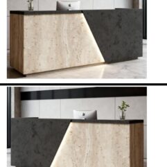 Reception Desk two tone angled front