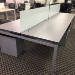 Benching with Glass privacy panels a
