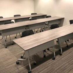 Gray Training Tables with chairs ccd