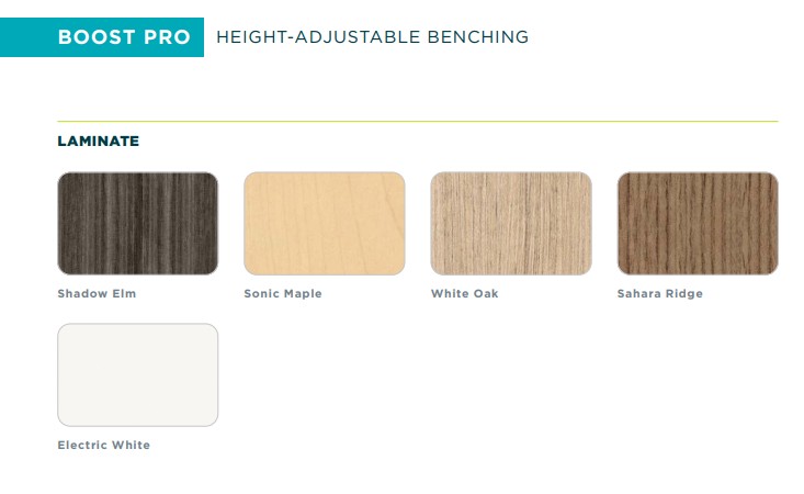Laminate top finishes Laminate top finishes